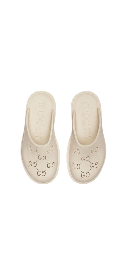 Gucci Perforated Platform Rubber Mules